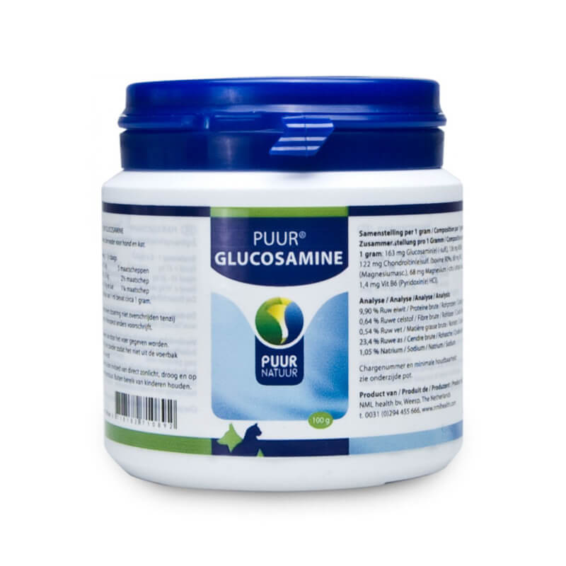 dogline puur glycosamine 110 gram pot met poeder