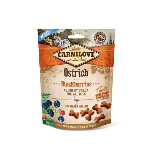 Dogline Carnilove Crunchy Ostrich with Blackberries Struisvogel met bramen 200 gram